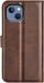 Casecentive Leren Wallet case met sluiting iPhone 14 Pro Max donkerbruin