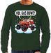 Bellatio Decorations Foute Kersttrui - monstertruck santa - groen - heren - sweater - kerstborrel kantoor M