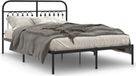 Maison Exclusive - Lit cadre avec tête de lit en métal noir 140x190 cm