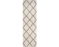 Safavieh Hudson Shag SGH281 hoogpolig tapijt voor woonkamer, slaapkamer of elk interieur, 69 x 244 cm, ivoor/grijs