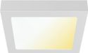 BES LED Brinton Thin LED Opbouwspot - 12W - 1120lm - 120° - 3000K-4000K-6500K - IP40 - Vierkant - Wit - Ø170x170mm