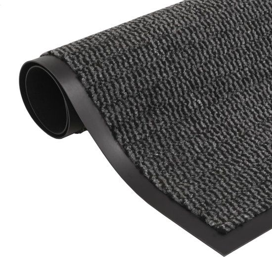 vidaXL Droogloopmat rechthoekig getuft 60x90 cm antraciet