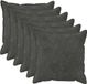 vidaXL Kussensloop 6 stuks HOUTEN Antracietkleurig 60 x 60 cm