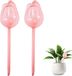 Merkloos Gieter - Creatieve Bloemvormige Zelfbewateringsbollen - 24,5x6,5 cm PVC Automatische Druppelirrigatie voor Planten - Ideaal voor Vakantie - Set van 2 Stuks - Lichtroze