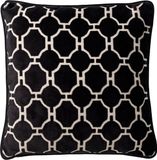 Dutch Decor LOTH - Kussenhoes velvet Raven 45x45 cm - zwart