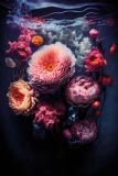 Alexsar Art schilderij Deco panel bloemen magenta 120x80cm
