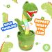 Dinosaurus parlante jouet - Répète ce que vous dites - Chante et danse - Lumineux - 33 cm - Vert