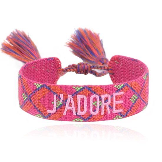 Deja Jewels Deja J'adore Gevlochten Armband - Roze