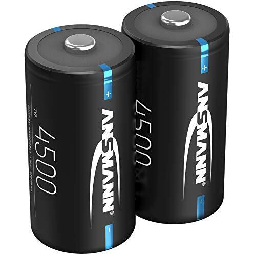 Ansmann Accu C 4.500 mAh NiMH 1,2 V - oplaadbare baby C-batterijen met geringe zelfontlading, ideaal voor boombox, medische apparaten, lantaarn, zaklamp (2 stuks)