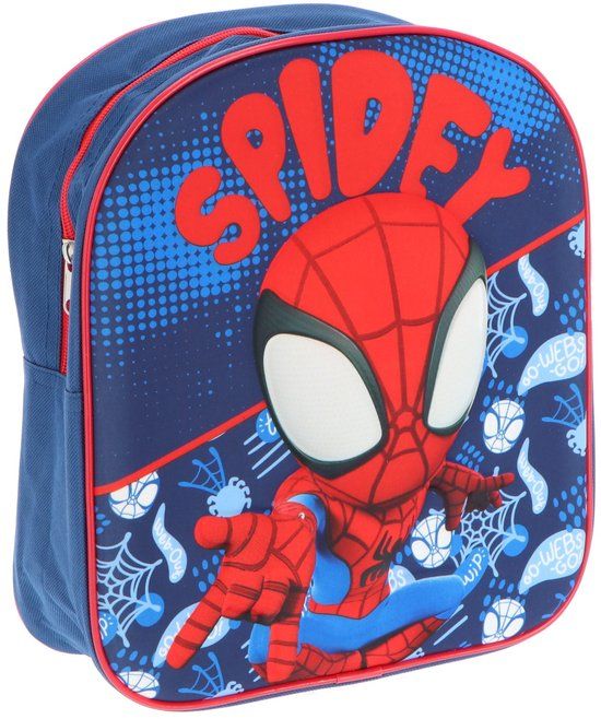 Spider-Man Spiderman 3D Rugzak - Schooltas - Polyester - Blauw - Rugzak kind