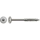 SPAX houtconstructie, discuskop, 8 x 300 mm, 50 stuks, deeldraad, T-STAR plus T40, 4CUT, RVS A2-0257000803005