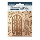 Stamperia International Decoratieve Chips-Queen Alice, Diverse, 9,5 x 9,5 cm