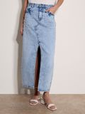 APRICOT Amara Denim midirok met parelversiering