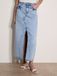 APRICOT Amara Denim midirok met parelversiering
