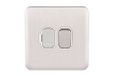 Schneider Electric Lisse GGBL5010WSS 13 A enkele zekeringsstekker, schroefloos, roestvrij staal met witte inzet