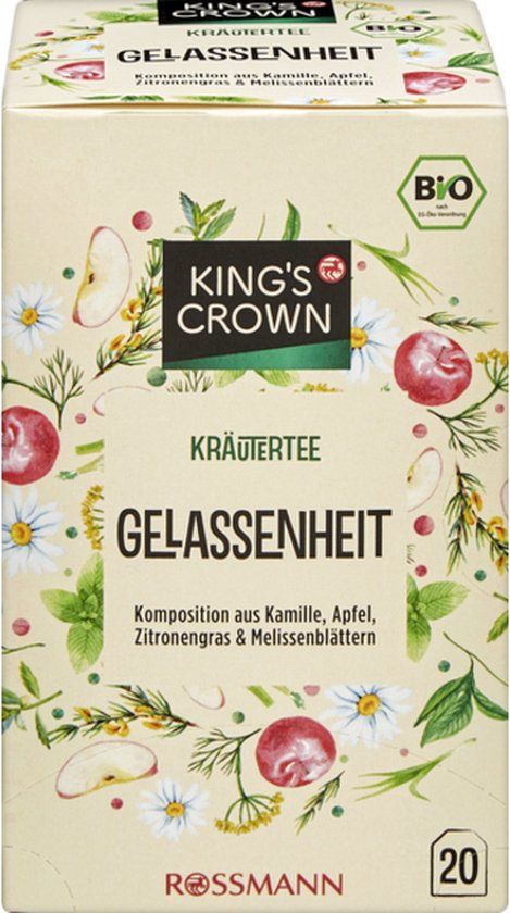 KING'S CROWN Bio Kruidenthee Gerustheid - 34g