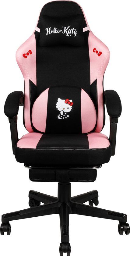 Konix Hello Kitty - Premium Gaming Chair - 360° Swivel - Max 150kg - Adjustable - Ergonomic