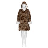 Atmosphera Plaid van hoodiestof HOODIE Beige Polyester
