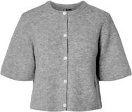 Pieces Tricot Cardigan PCSILLY Manches Courtes Medium Grey Melange XXL