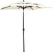 vidaXL Parasol 3-laags met aluminium paal 2x2 m zandkleurig