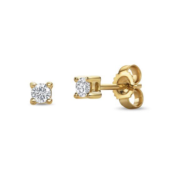 Miore 14K Yellow Gold Diamond Stud Earrings - Women's - 3mm - 2024