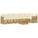 vidaXL Ensemble de canapés d'extérieur 7 pc Blanc et crème Polyester