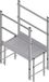 Hymer uitstapstrook, breed, met overgang, aluminium, 1,18 meter lang
