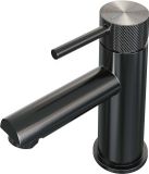 Brauer Gunmetal Carving Wastafelkraan Ronde Staaf Gunmetal