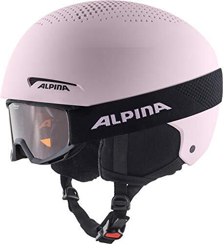 Alpina Unisex - Kinderen, ZUPO SET (+PINEY) Skihelm, light-rose matt, 51-55 cm