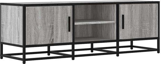 vidaXL Tv-meubel 120x35x41 cm bewerkt hout metaal grijs sonoma eiken