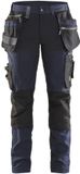 Blåkläder Dames werkbroek met stretch 7115-1343 - Donker marineblauw/Zwart - C44