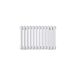 Hudson Reed Radiateur style fonte fleuri horizontal rétro - Acier blanc mat - 60 x 92 cm - 1200W - Eau Chaude