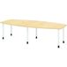 Hammerbacher table de réunion ton 6 pieds 220x130cm blanc