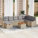 Maison Exclusive - Ensemble de jardin 9 pièces, beige, en polyrotin