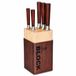 Royal Swiss® Messenset met Blok - 6-delig RVS Messenblok Bordeaux
