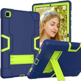 Merkloos Tablethoes geschikt voor Samsung Galaxy Tab A7 10.4 inch (2020) - Blauw met groen - Met standaard