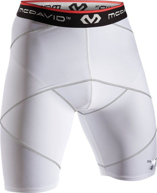Cross compressieshort - Kinderen - Wit - Maat M