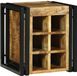vidaXL Wijnrek Bruin en Zwart 35 x 35 x 39 cm Massief Mango Hout