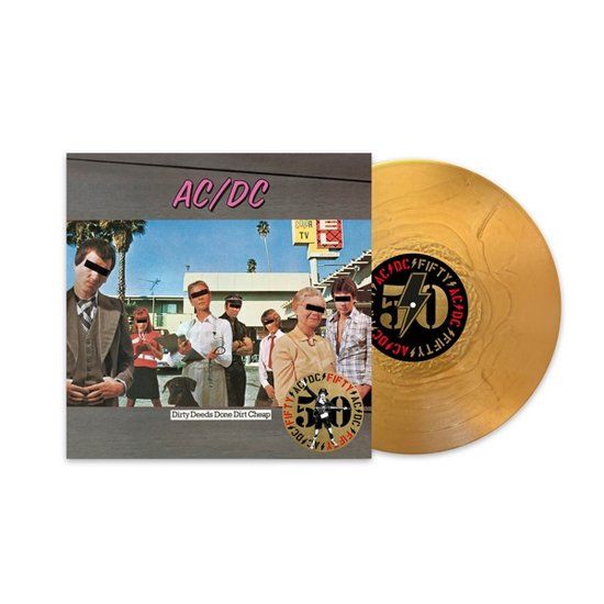 AC/DC - Dirty Deeds Done Dirt Cheap (50th Anniversary Gold Vinyl) LP - Coloured Vinyl - Stereo