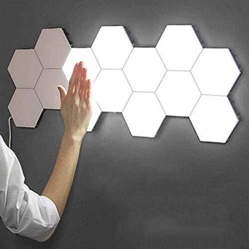 CYHY Splicing LED Smart Light, wandlamp zeshoekig, panelen een heldere LED voor wandverlichting voor binnen, modulaire touch gevoelige lichten honingraat decoratief (grootte: 8 stuks)