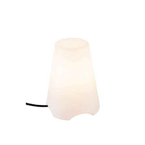 SLV tafelarmatuur KIROCONE TL / led buitenverlichting voor tuin, terras, balkon / E27 IP44 60 W wit