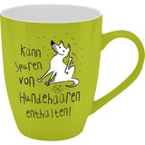 GRUSS & CO Mok met motief van hondenharen, mok met spreuk, New Bone China porselein, 35 cl, met geschenkbaderol, grappig cadeau, verjaardag, 74216