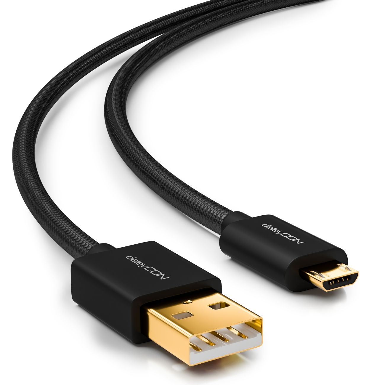 deleyCON MK2324 USB-kabel zwart 2m