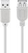 Goobay USB 2.0 A Male naar USB 2.0 A Female Kabel - 0.3m - Grijs