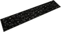 vidaXL Keukenmat - Wasbaar - Ochtendprint - 60x300 cm - Fluweel - Zwart