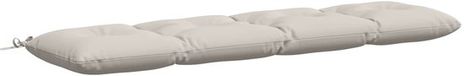 vidaXL - Coussin de banc - VIANEN - 100% Polyester - Blanc - 160 x 40 x 12 cm