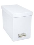 Bigso Box of Sweden Opbergmap voor ordners - stijlvolle organizerbox inclusief 8 hangmappen - houder voor mappen van vezelplaat en papier - wit