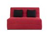Banquette bz convertible 2 places tissu framboise
