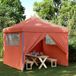 Prolenta Maison Exclusive Opvouwbare partytent met pop-up systeem en 4 zijpanelen, terracotta kleur