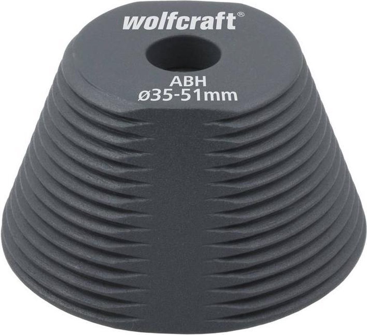 Wolfcraft I Aufbohrhilfe für Lochsägen I 5952000 I Vorhandene Lochbohrungen erweitern I größere Spots in die Decke einbauen I Einbauhilfe für Halogenstrahler I Spotausschnitte vergrößern